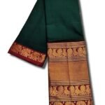 Handloom cotton Big border saree with Running blouse piece for womens