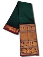 Handloom cotton Big border saree with Running blouse piece for womens