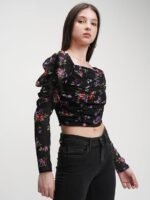 High Rise Elastic Cotton Blend Solid Flared Pencil Fit Knee-Length Women Skirt - Image 3