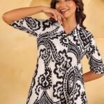 Summer Dress for Women | Short One Piece A-Line Midi Dress | Lightweight Vacation Wear & Daily Casual Outfit