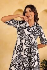 Summer Dress for Women | Short One Piece A-Line Midi Dress | Lightweight Vacation Wear & Daily Casual Outfit