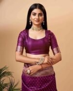 Women's Pure Soft Saree For Wedding Banarasi Style - Image 2