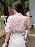 Shirt for Woman | Korean Style Half Sleeve Oversized Button Down | Tops for Women Western |Plus Size Workwear Top for Office & Casual Wear |Womens Tops - Image 5