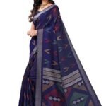 Tassel & Printed Cotton Saree with Blouse