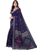 Tassel & Printed Cotton Saree with Blouse