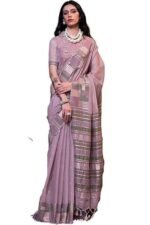 Kanjivaram Soft Cotton Linen Silk Saree With Unstitched Blouse Piece
