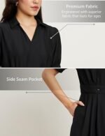 Women's Fit & Flare Wrap Dress (Midi Length | Stylish | Desk-to-Dinner) - Image 3