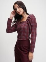 Women's Checkered Regular Fit Shirt - Image 2