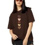 Casual Printed Round Neck, Oversized Longline Drop Shoulder Boho Style T-Shirt