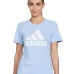 Cotton W BL T Sports T-Shirts BLUDAW/White,(L)