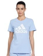 Cotton W BL T Sports T-Shirts BLUDAW/White,(L)