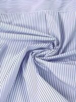 Women's Striped Pattern Button Down Full Sleeves Blue Shirt - Image 3