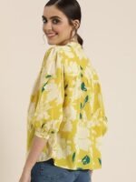 Women Cotton Floral Regular Fit Tunic Shirt - Image 3