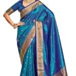 Kanjivaram Silk Saree with Zari Woven Saree With Blouse Piece