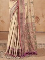 Patola silk saree for Patola festival Wedding silk with rich pallu Design sarees for women with blouse piece - Image 5