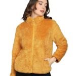 Fleece Mustard Yellow High Neck Sweatshirt
