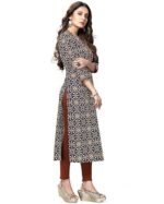 Women's Pure Cotton Straight Fit Straight Jaipuri Printed Kurti (Ready to Wear) - Image 4