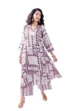 Dress for Women | Kurti Set for Women's | Anarkali Fit & Flared Kurtas for Woman | Cotton Kurtis for Woman's | Kurta with Palazzo | Ethnic Salwar Suits Sets Dress - Image 5