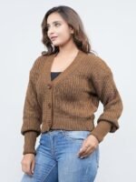 Stylish Vneck Sweater | Women's Knitted Sweater | Self Design | Casual Wool | Sweaters for Ladies | Cardigans Sweaters - Image 4