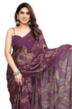 Women printed cotton saree - Image 2