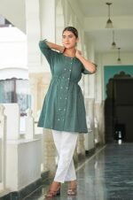 Women's Stylish Printed A-line Kurta with Palazzo Set - Image 2