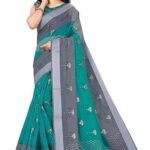Woven Cotton Blend Saree With Blouse Piece