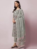 Women Cotton Blend Salwar Suit Set Fashionably Traditional, Comfortably Chic: Embrace Fashion with Our Ethnic Sets - Image 6