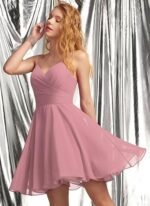 Women Solid Sleeveless Fit and Flare Mini Dress - Image 2