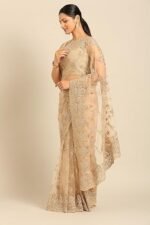 Net Embroidered|Stone Work| Saree - Image 3