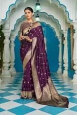 Silk Kanjivaram Kanchipuram Saree With Blouse Piece - Image 3