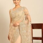Net Embroidered|Stone Work| Saree