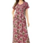Cotton Womens nighty printed