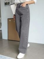 Women High Waist Wide Leg Denim Baggy Jeans Casual High Waist || Wide Leg || Modern Look || Baggy fit Fashion Beauty Lovely Unique Denim Jeans for Women - Image 4