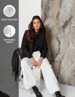 Women's Regular Quilted Jacket With Detachable Sleeves (Available in Plus Sizes) - Image 5