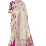 Trendy Jacquard Work Woven Saree with Unstitch Blouse Piece