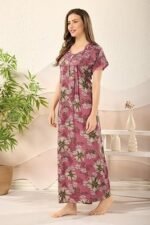 Cotton Womens nighty printed - Image 3