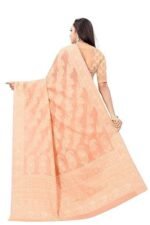 Women's Banarasi (Spun Cotton) Saree (Beige,5-6 Mtrs)-PID33905 - Image 6