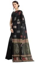 Silk Blend Printed Saree With Blouse Piece - Image 4