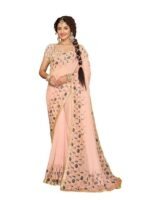 Elegant Lace Border Lintus Saree with Unstitched Blouse Piece