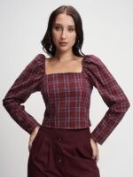 Women's Checkered Regular Fit Shirt - Image 3