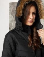 Women's Polyester Long Line Regular Fit Parka Quilted Jacket (Puffer Jackets) (Available in Plus Sizes) - Image 4