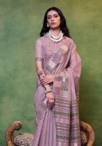 Kanjivaram Soft Cotton Linen Silk Saree With Unstitched Blouse Piece - Image 5