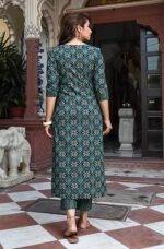 Cotton Blend Straight Kurta Pant Dupatta Set-Stylish Ethnic Wear for Women - Image 5