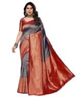 Banarasi Kanjivaram Art Silk Saree with Blouse Material