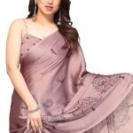 Fancy Chiffon Madhubani Printed Saree with Blouse Piece