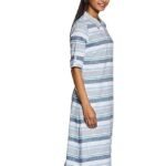 Casual Below The Knee Cotton Flared Printed Dress