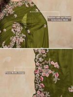 Rangoli Silk Embroidery Saree with Unstitch Blouse Piece Saree for Women - Image 6