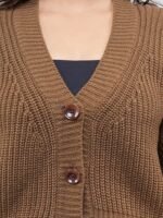 Stylish Vneck Sweater | Women's Knitted Sweater | Self Design | Casual Wool | Sweaters for Ladies | Cardigans Sweaters - Image 3