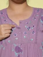 Cotton Nighty for Women |  Printed Night Gown for Women with Pocket | Maxi Nighty, Comfortable Sleepwear for Daily Use - Image 3