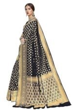 Women's Woven Pure Soft Kanjivaram Silk Saree Banarasi Style With Blouse Piece for Wedding - Image 3